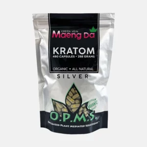 Opms-Silver-Green-Vein-Maeng-Da-Kratom-480-Capsules-288-grams