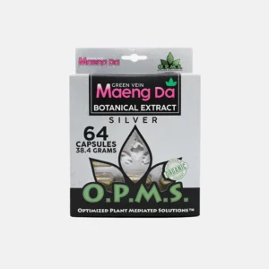 Opms-Silver-Green-Vein-Maeng-Da-box-64-Capsules-38.4-grams