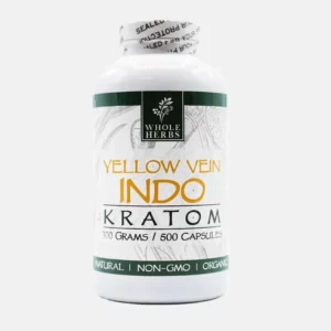 Whole Herbs Yellow Vein Indo Kratom 500 ct - Kratom Lords